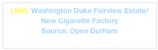 LINK: Washington Duke Fairview Estate/ New Cigarette Factory 
Source: Open Durham 
